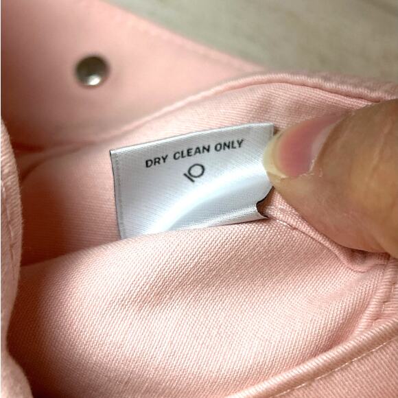 Per Se by Carlisle womens 2/4 Stephanie pink denim cutout Pant Jacket set NEW - Picture 12 of 13